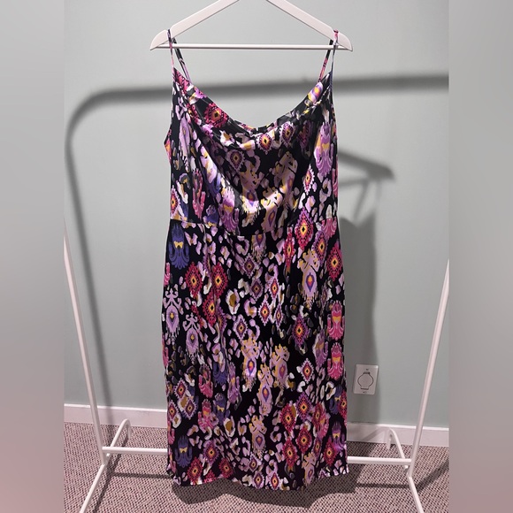 VENUS Cowl Neck Slip Dress - Desert Ikat Black - Picture 2 of 5